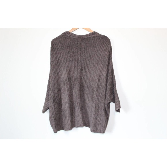 Barefoot Dreams Ribbed Open Front Shrug Cardi Brown Cardigan Plus Size 1X H13852 - Picture 5 of 9